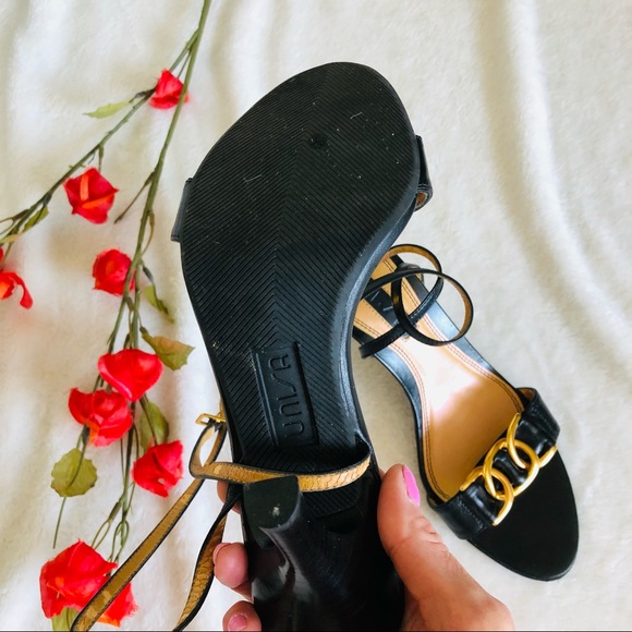 Unisa | Leather gold chain sandals - Picture 8 of 11